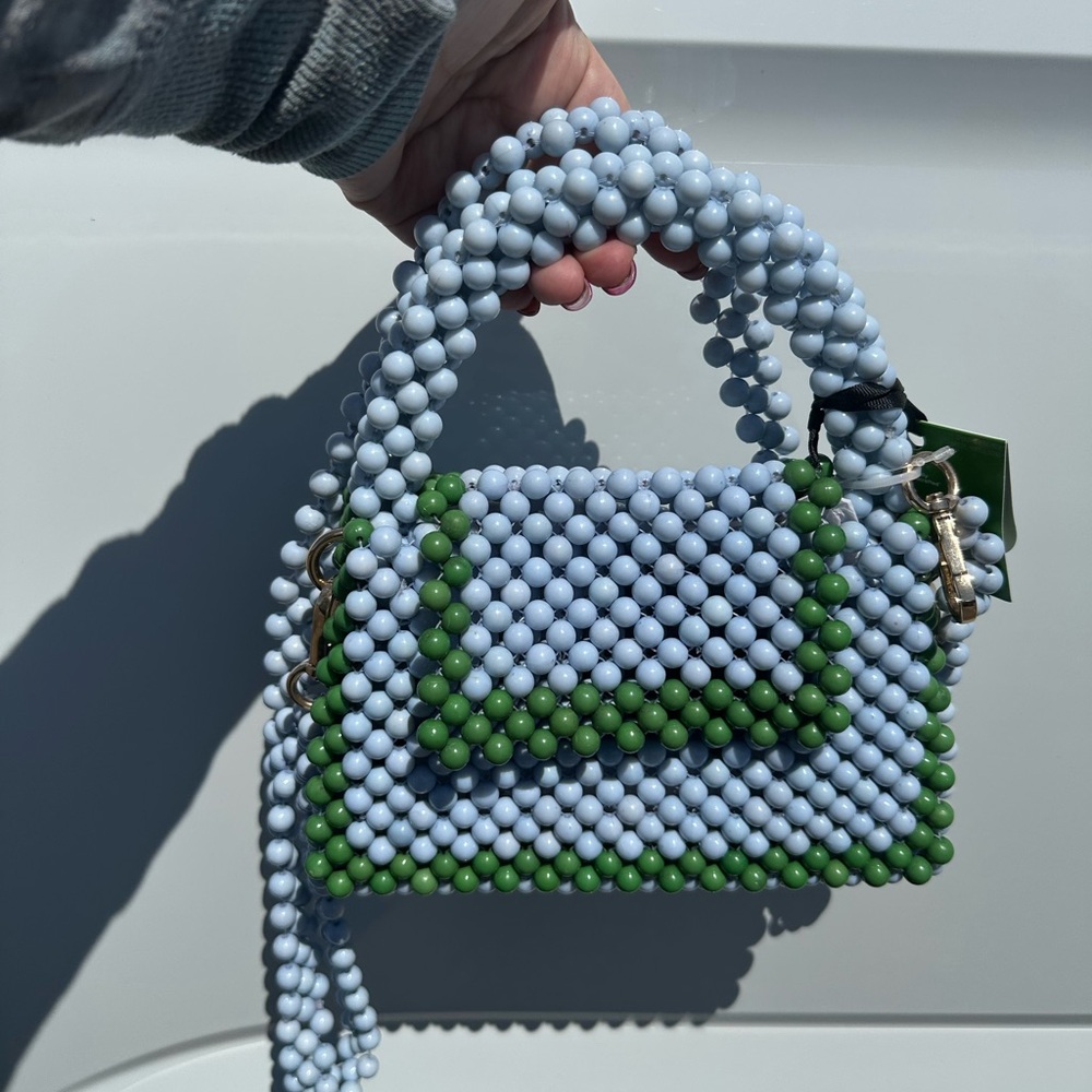 Kate Spade Mini Bag with Blue and Green Checkered Design